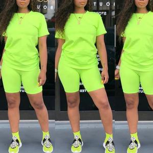 Pyjama d'été à manches courtes, col rond, couleur unie pastel, vêtements de loisirs, deux pièces pour la maison, vêtements de nuit pour femmes. - Product Image 1