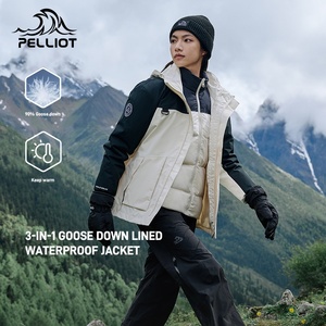 PELLIOT Winter Outdoor Wear 3 in 1 Goose Down Women Hiking Down Lined 650 Filling Power <strong>Padded</strong> <strong>Waterproof</strong> <strong>Jackets</strong> - Product Image 3