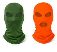 Cagoule unisexe intégrale anti-UV à séchage rapide, couleur unie, ajustable, trois trous, en soie glacée – Grande Vente