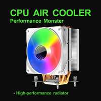 Refroidisseur de processeur haute performance 195W TDP, débit d'air 71CFM, ventilateur de refroidissement 1700RPM 120mm, roulement hydraulique 90000H, 4 broches pour PC de jeu de bureau