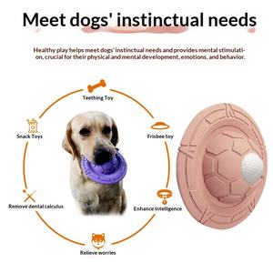 Juguete Masticable Ecológico con Forma <span class=keywords><strong>de</strong></span> Platillo Volador para Perros, Nuevo Diseño, Pelota <span class=keywords><strong>de</strong></span> Goma para Limpieza Dental - Product Image 4
