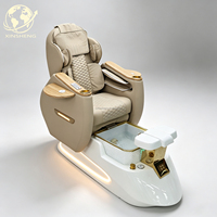 Fauteuil de pédicure professionnel de luxe moderne avec système de massage et spa pour les pieds, drainage automatique et système de jets sans tuyauterie pour les ongles