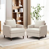 Vente en gros personnalisé Rembourré Grande Taille Large Siège Fauteuil Haut Dossier Abattre Accent Canapé Chaise Avec Coussin