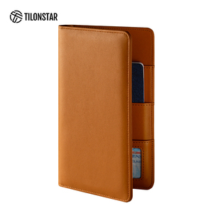 TILONSTAR TPW100P Stylish Wallet Real Leather Money Clip <b>Documents</b> Passport <b>Holder</b> RFID Blocking Genuine Leather Passport Cover - Product Image 1