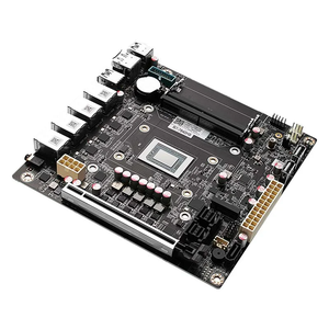 Placa base NAS de 9 bahías <span class=keywords><strong>AMD</strong></span> Ry-zen 7 8845HS USB4 4xi226-V 2,5G LAN 9xSATA3.0 2xM.2 NVMe PCIEX16 2xDDR5 Mini ITX Firewall Mainboard - Product Image 1