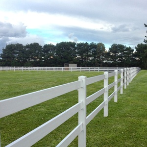 Fentech 3-Rails Clôtures de ferme en gros en plastique PVC de haute qualité à vendre, clôture en vinyle pour chevaux d'occasion - Product Image 4
