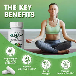 Capsules d'huile d'origan et de nigelle biologiques WXW Stock, extraits à base de plantes, capsules dures, vitamines pour adultes, non destinées aux femmes enceintes - Product Image 4