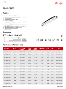 ไดรเวอร์ไฟ LED แบบกันน้ำ IP67 กำลังไฟ 36W แรงดันคงที่ PFC สำหรับไฟ LED Strip 170-264V AC-DC 12V 24V  แหล่งจ่ายไฟสำหรับกล่องไฟโฆษณา - Product Image 6