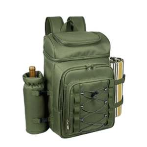 Picnic Basket <b>Backpack</b> for 4 Person with Blanket, Insulated Leakproof <b>Cooler</b> Compartment, Wine Holder, Cutlery Set - Product Image 3