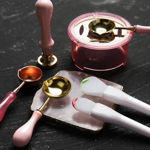 Herramienta de limpieza de cera, juego de espátulas de silicona para mantenimiento de sellos de cera, uso conveniente - Product Image 5