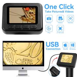 YAGO USB デジタル顕微鏡拡大鏡ポータブルビデオ写真撮影 HD 1000X ズーム LCD 顕微鏡 - Product Image 2