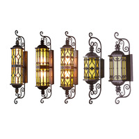 Applique murale LED extérieure en aluminium à double tête, indice IP65, angle de faisceau 360°, style européen, pour portails de villa, jardin, balcon, éclairage 220V