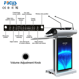 Forniture Educative, Leggio Multimediale da Aula con Supporto, Podio <span class=keywords><strong>Digitale</strong></span> Intelligente con Schermo Touch - Product Image 3