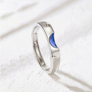 Wholesale 2022 Fashion Gold Plated Zircon <b>Couple</b> Jewelry Men Women Luxury Adjustable <b>Ring</b> Opening Sun Moon Star <b>Rings</b> for Lovers - Product Image 5