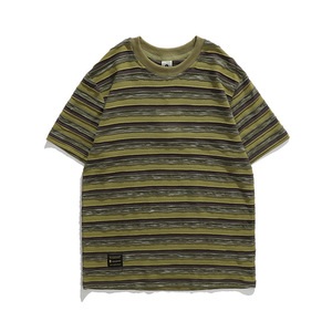 Camiseta de punto de algodón 100% orgánico de alto gramaje para fabricantes, estampada, oversize, unisex, estilo urbano, lisa, personalizable digitalmente - Product Image 4