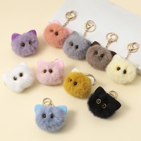 Porte-clés Pompons en fausse fourrure de lapin Followmee Rainbow Elf, breloques moelleuses pour sacs et voitures, accessoires vestimentaires