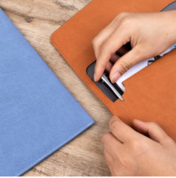 Carpeta de Almacenamiento de Documentos A4 de Cuero PU Multifuncional con Logotipo Personalizado, Carpeta de Archivos, Organizador de Portafolio OEM, Material de Oficina