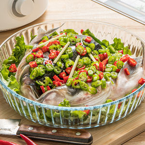 Wholesale 2.1L Tempered <strong>Glass</strong> Plate Clear Baking Tray Heat Resistance Kitchen Gadgets &amp; Baking Tools Cheesecake Pans <strong>Ramekins</strong> - Product Image 6