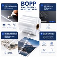 Film BOPP/PVC semi-mat anti-rayures le plus vendu, texture lisse, pour l'emballage de cosmétiques, de boissons et de bonbons