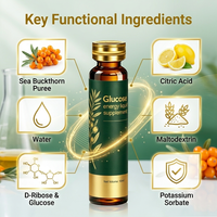 Bebida Energética Instantánea con Glucosa y D-Ribosa, Fórmula de Acción Rápida, Suplemento Nutricional Líquido, Fabricante OEM ODM