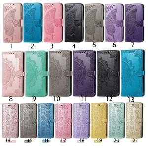 Fundas tipo cartera con correa para la muñeca con tapa de flor de mariposa 3D en relieve para t-mobile Revvl 6 7 Pro 5G T Phone 2 Pro Funda de cuero para teléfono - Product Image 1