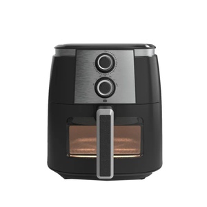 6.5L thép không gỉ điện không dính nồi chiên không khí điều khiển bằng tay với cửa sổ nấu ăn có thể nhìn thấy - Product Image 2