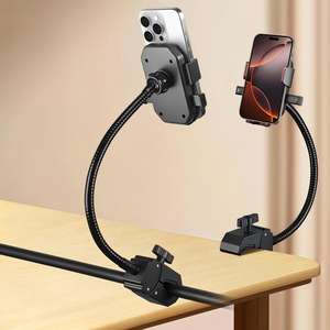 Flexible ABS Phone Holder Portable Bedside & Desk Support Stand with Adjustable Height for Outdoor <b>Live</b> <b>Streaming</b> - Product Image 2