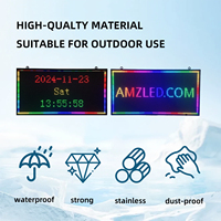 Venta caliente 64*32cm P2.5P4P5 Pantalla de señal de publicidad LED programable a todo Color Tablero de mensajes de desplazamiento LED al aire libre