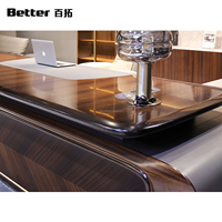 Bureau de direction en bois haut de gamme, table de bureau pour PDG, bureau moderne pour président, mobilier de bureau haut de gamme