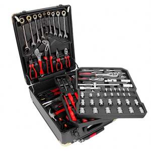 Ensemble d'<span class=keywords><strong>outils</strong></span> de 186 pièces avec <span class=keywords><strong>valise</strong></span> à roulettes et boîte en aluminium, quatre couches d'<span class=keywords><strong>outils</strong></span> combinés - Product Image 5
