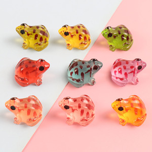 9 Piezas de Ranas Miniatura Transparentes con Puntos Luminosos para Jardín de Hadas, Micro Paisaje, Acuario, Accesorios de Decoración Personalizados al por Mayor - Product Image 5