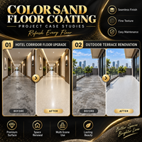 Peinture de sol en terrazzo époxy auto-nivelante, durable, haute dureté, imperméable, à base de sable coloré, pour revêtements de sol décoratifs professionnels, OEM