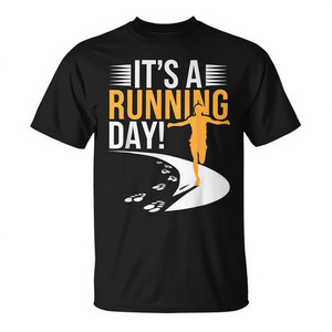 Camiseta motivacional para corredores, para maratón, 5K, It'S A Running Day - Product Image 2