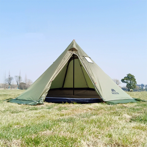 3,2m Lichtgewicht Hot Tent met Badvloer, Voetafdruksysteem, Waterdichte Tipi Tent met 2 Deuren, voor Buiten Kamperen, Backpacken en Wandelen - Product Image 2
