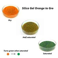 Gel de silice déshydratant non-tissé pour emballage, indicateur orange, couleur changeante, 1/2/3/5/10/20/30/40/50/100/1000g