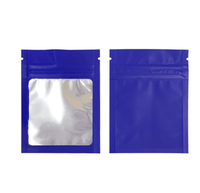 1g Mat Noir Blanc Rose Bleu Coloré Feuille d'Aluminium Mylar Zipper Zip Lock Doypack Sac avec Fenêtre pour Nourriture