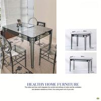 Table de bureau en PMMA de luxe, esthétique, résistante au jaunissement, haute transparence, design architectural moderne, bureau en acrylique transparent