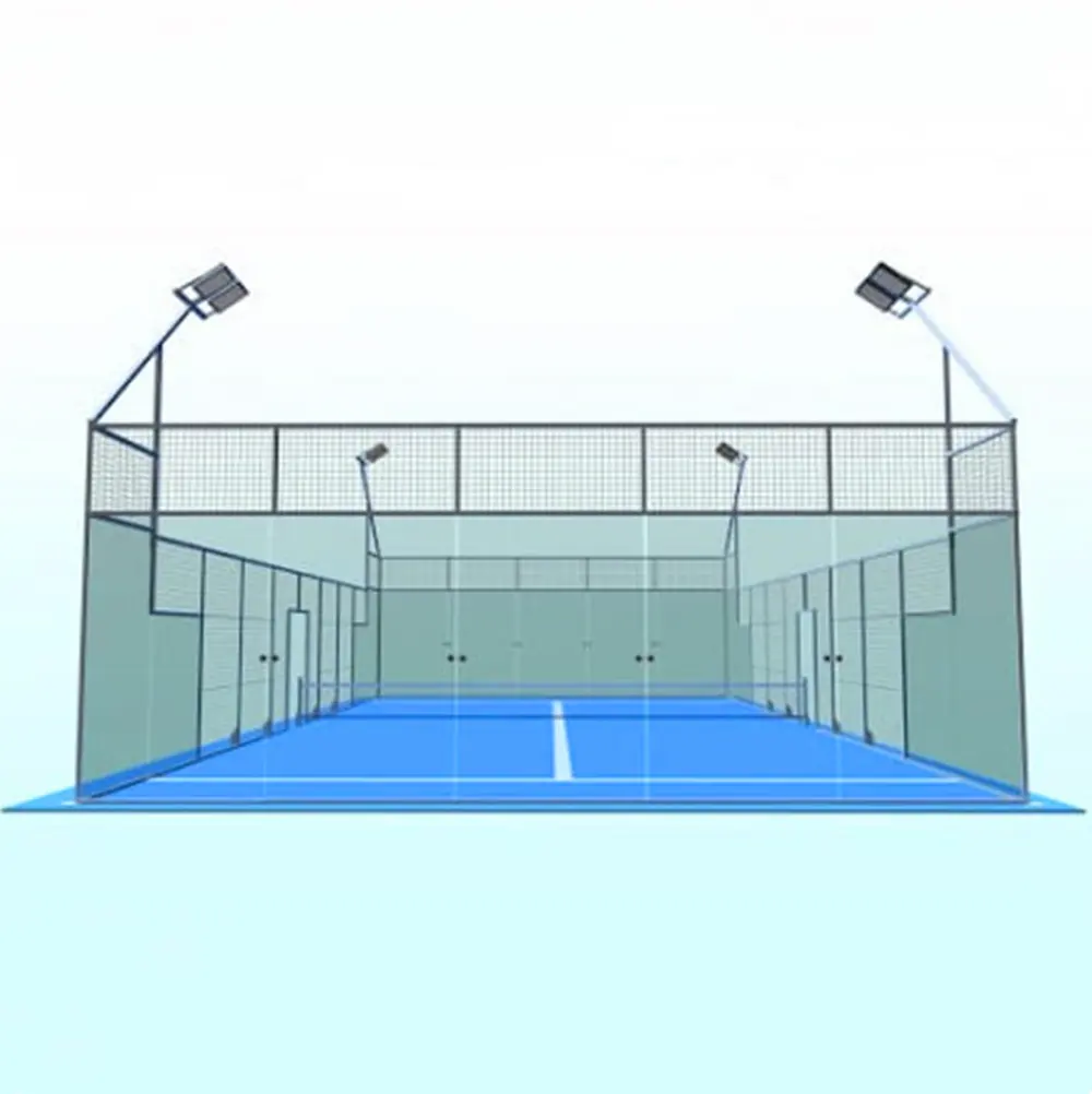 Lusso grande cornice panoramica Padel campo da Tennis personalizzabile Indoor e Outdoor attrezzature sportive durevoli dalla cina