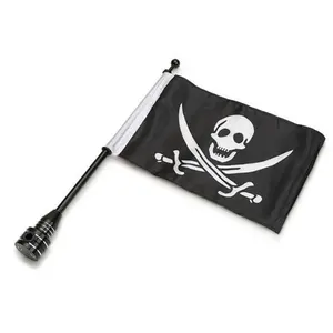 Drapeaux de pirate, rétro argenté, porte-vitre pour moto, vente en gros, 1 pièce