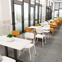 Restaurant de restauration rapide commercial Table à manger ensemble de chaises société employé cafétéria restauration Snack nouilles boutique Combo pour l'école