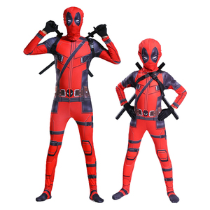 Fashion Boys Children's Halloween <strong>Spiderman</strong> Cosplay Costume Red Suit Jumpsuit with <strong>Pants</strong> and Top - Product Image 1