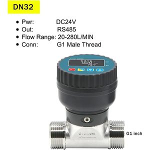 CNYJSOZNO Digital <b>Flow</b> <b>Meter</b> Stainless Steel Threaded 1/2 Inch IP65 <b>Water</b> Liquid <b>Flow</b> Sensor Electronic Display - Product Image 2