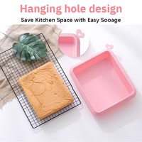 Moule à gâteau carré en silicone alimentaire antiadhésif, résistant aux hautes températures, lavable, pour cuisson, en forme de plante