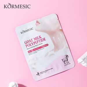 KORMESIC Vente en gros OEM 25g Masque nourrissant coréen en tissu pour le cou et le visage au polypeptide de lait de chèvre, raffermissant et éclaircissant au collagène pour le cou et le menton - Product Image 4