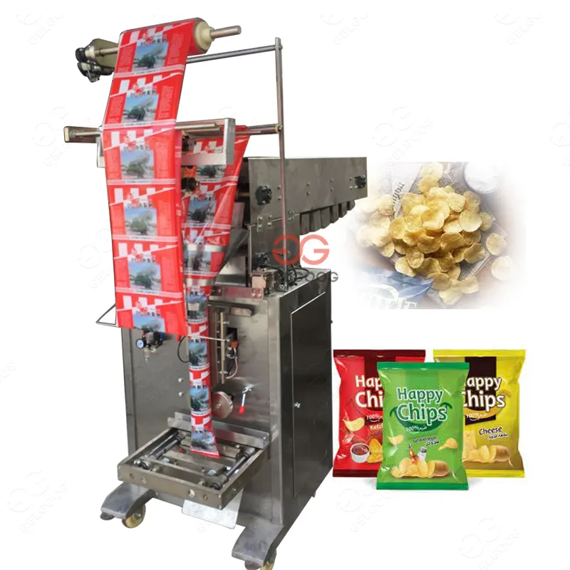 Máquina automática de embalaje de patatas fritas, embalaje de Chips de Camarón, galletas de Camarón, sellado de Crisps, garrafas