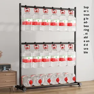 Basit kapalı ev için çift katmanlı mobil elbise askısı zemin ayakta raf balkon yurt için portmanto kapalı - Product Image 2