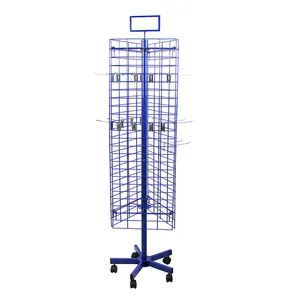 Supermarket Triangle Metal Wire Grid Snack wall Panel Display Rack