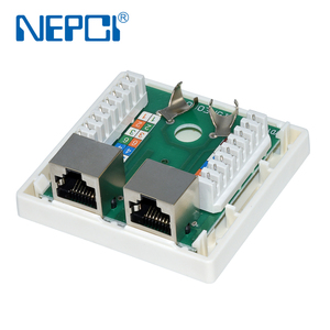 Boîtier de montage sur bureau NEPCI XJY-NE-56 blindé à double port CAT5E/CAT6 <span class=keywords><strong>RJ45</strong></span> avec borne Krone IDC certifié CE RoHS - Product Image 2