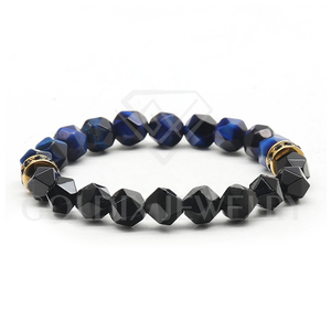 Bijoux Goldix Vente en gros Bracelets de yoga en cristal d'agate à facettes 6/8mm Bracelets de perles en pierre de 7 chakras pour cadeaux - Product Image 3