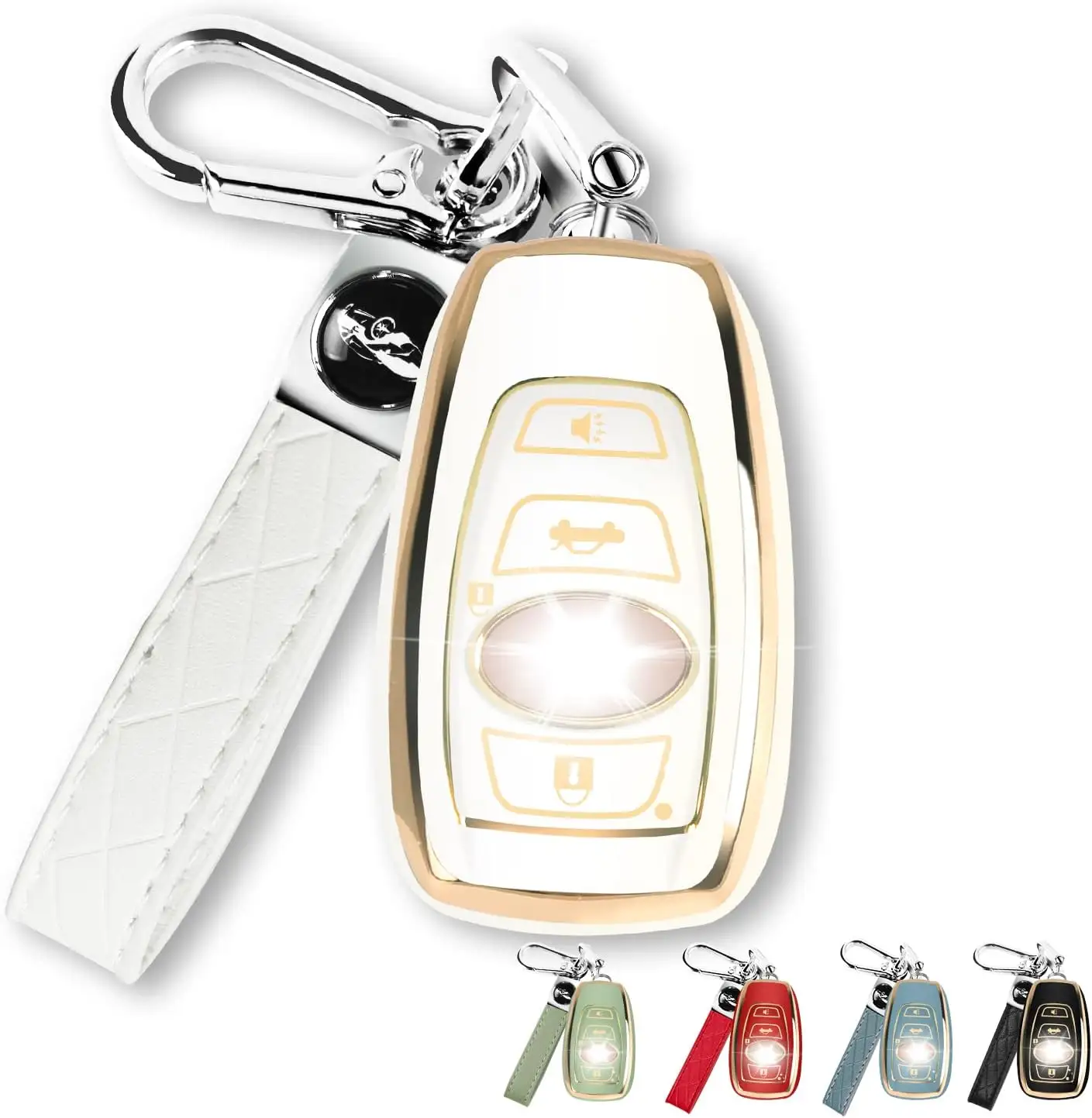 Subaru Key Fob Caso Capa com Couro Genuíno Chaveiro para Subaru Forester CrossTrek Subida Outback Legado WRX etc